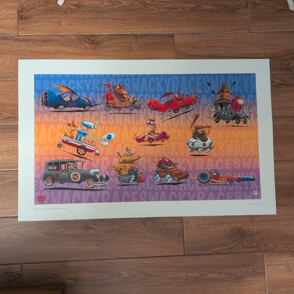 Animation Art, Wacky Races-Classic, 21.25"x34" Seriolithograph